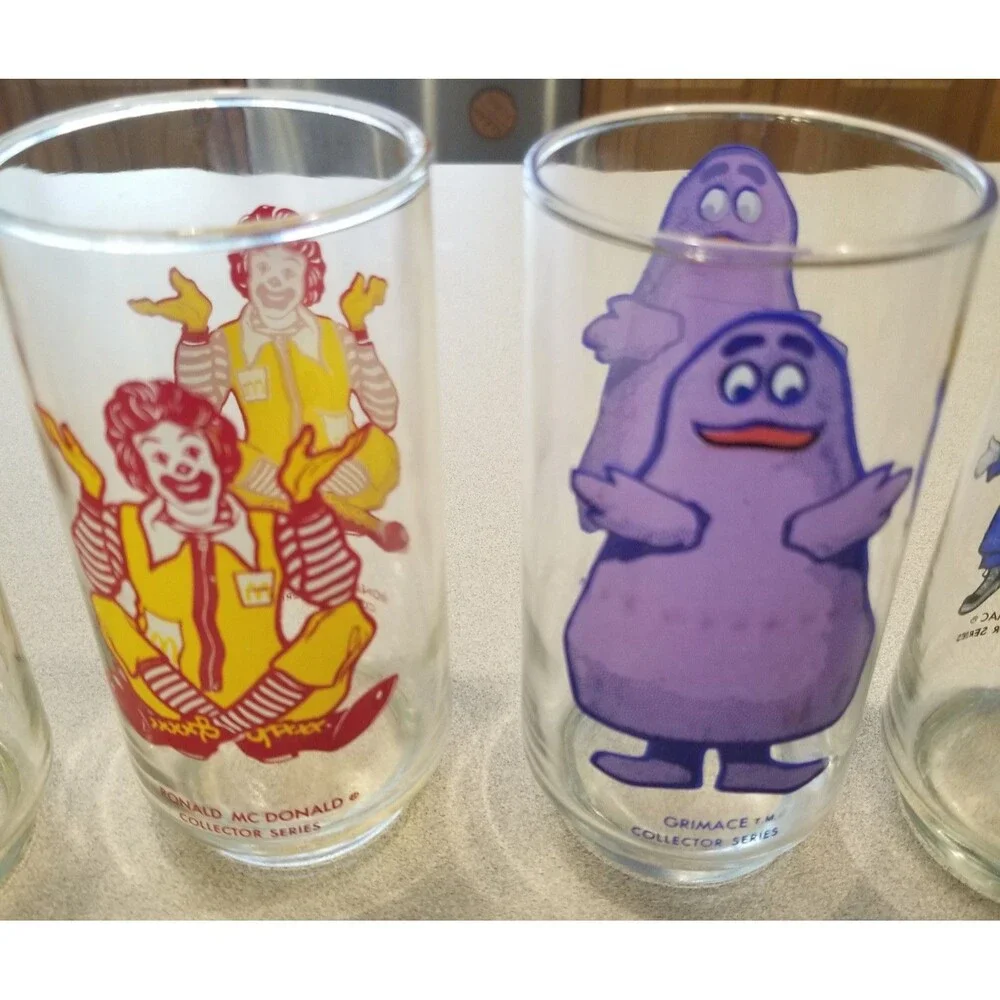 McDonald’s McDonaldland Glasses 1977 Libbey Complete Set of 6 Vintage